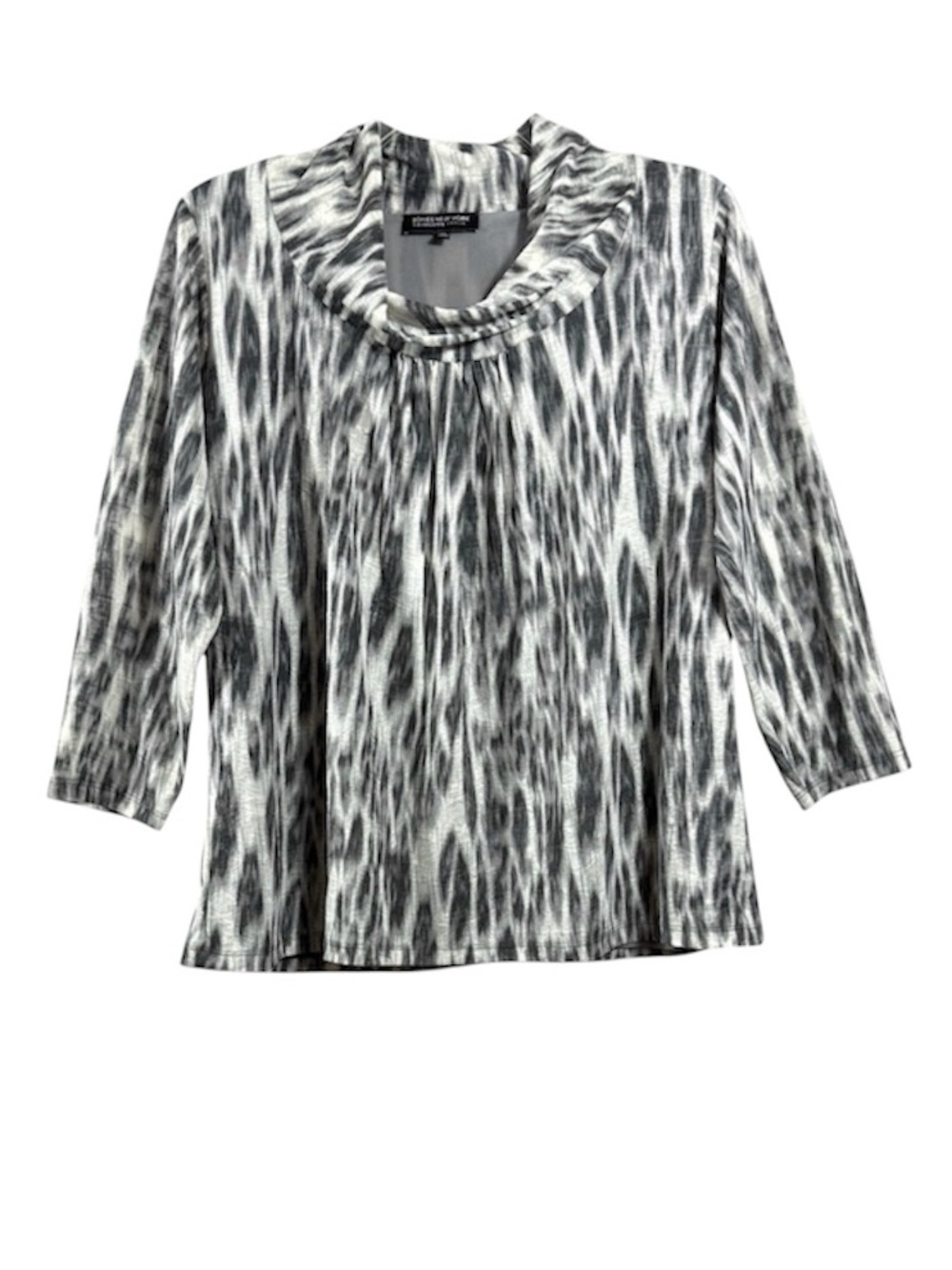 Jones New York Abstract Print Blouse Plus Size 1X Career Casual Top